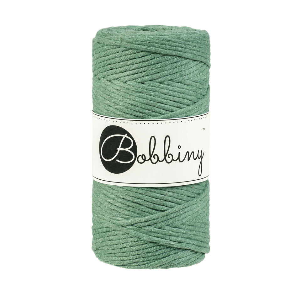 Bobbiny Macrame Rope 3mm - High quality macrame cord - Eucalyptus
