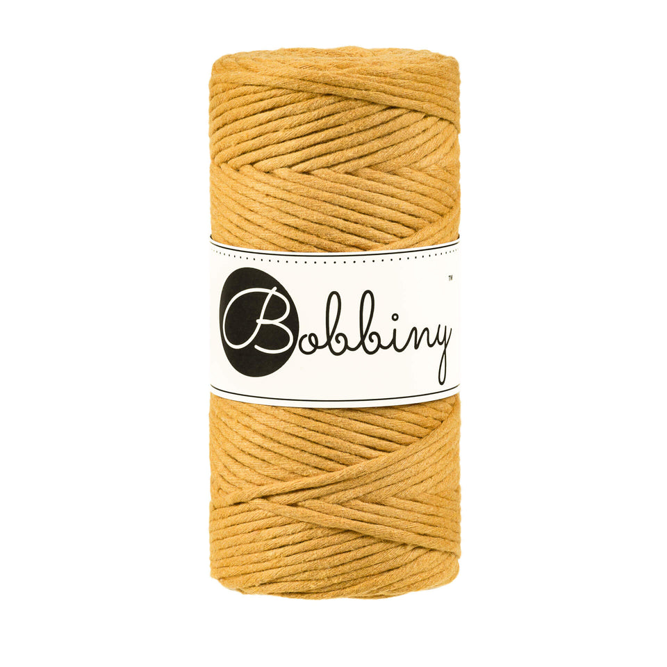 Bobbiny Macrame Rope 3mm - High quality macrame cord - Mustard