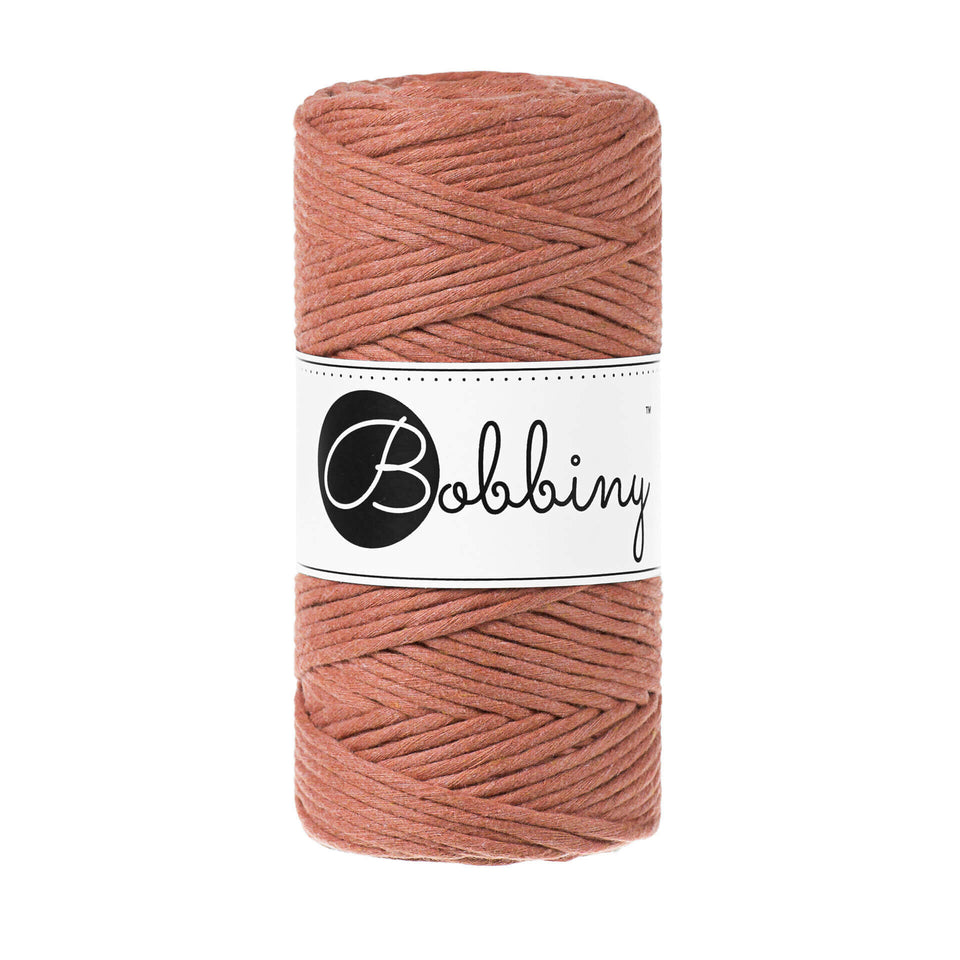 Bobbiny Macrame Rope 3mm - High quality macrame cord - Terracotta