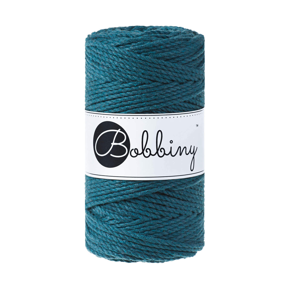 Bobbiny Macrame Rope 3mm - High quality macrame cord - Peacock