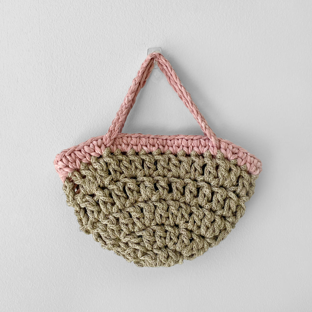 Time to unwind knitting tote bag for crafts shopping storage