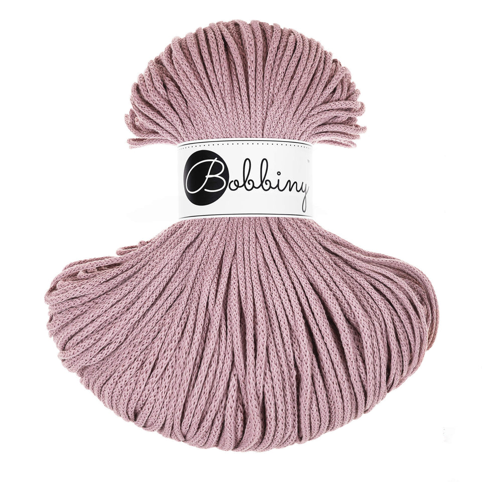 Bobbiny Premium Braided Cord 3mm Mauve