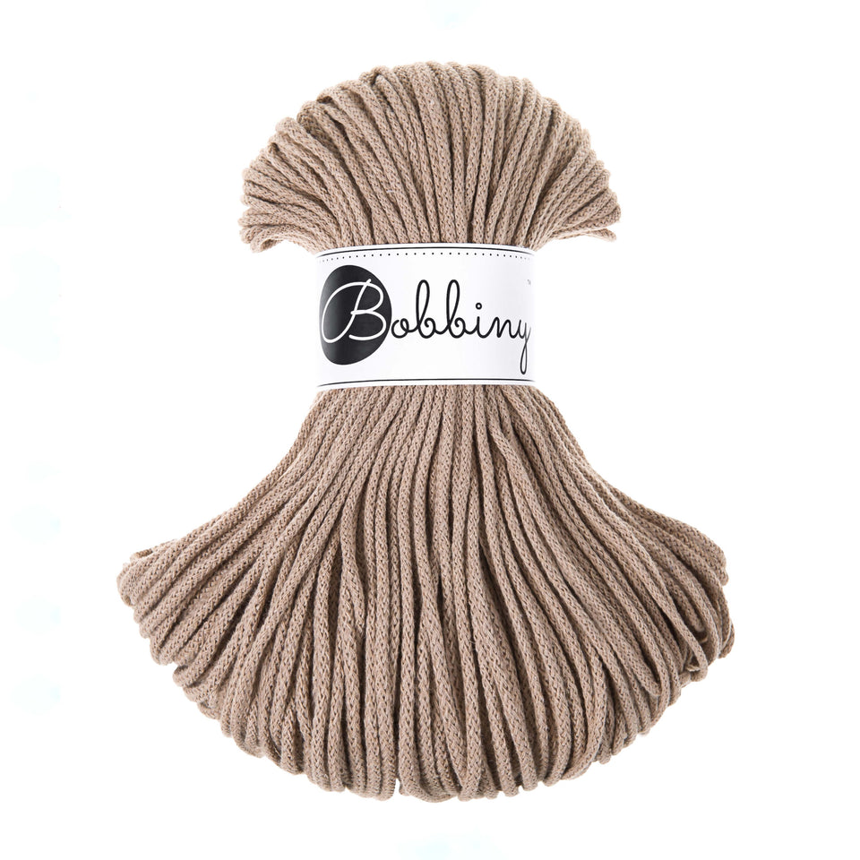 Bobbiny Premium Braided Cord 3mm Sand