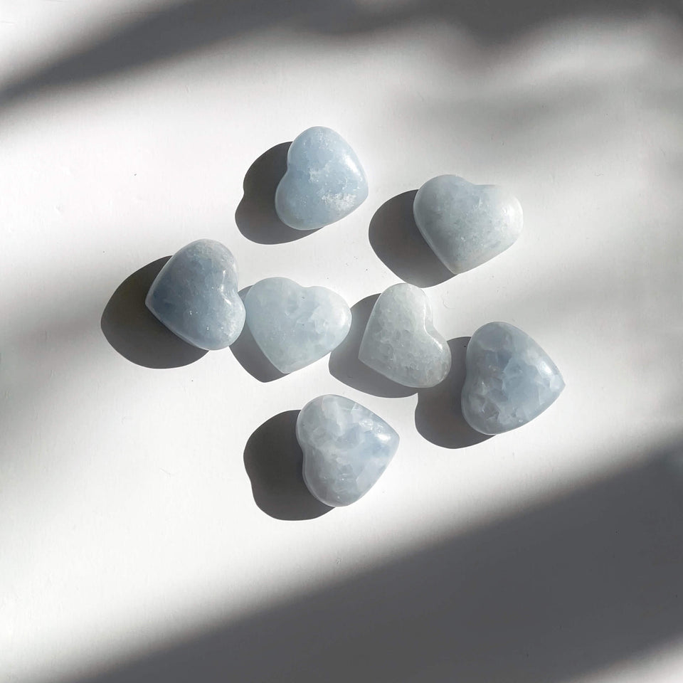 Heart Shaped Tumbled Stone Celestite