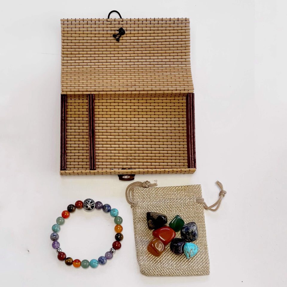 Chakra Bead Bracelet with Stones Kit