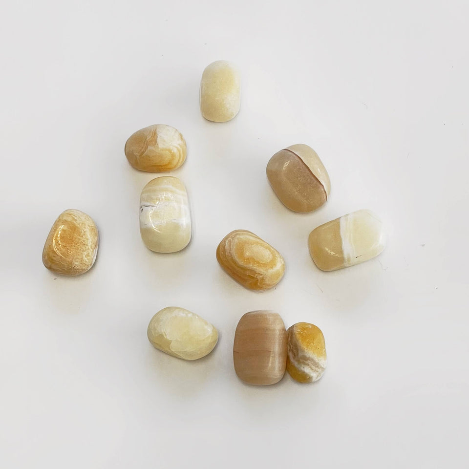 Yellow Calcite Tumble Stone | Prosperity