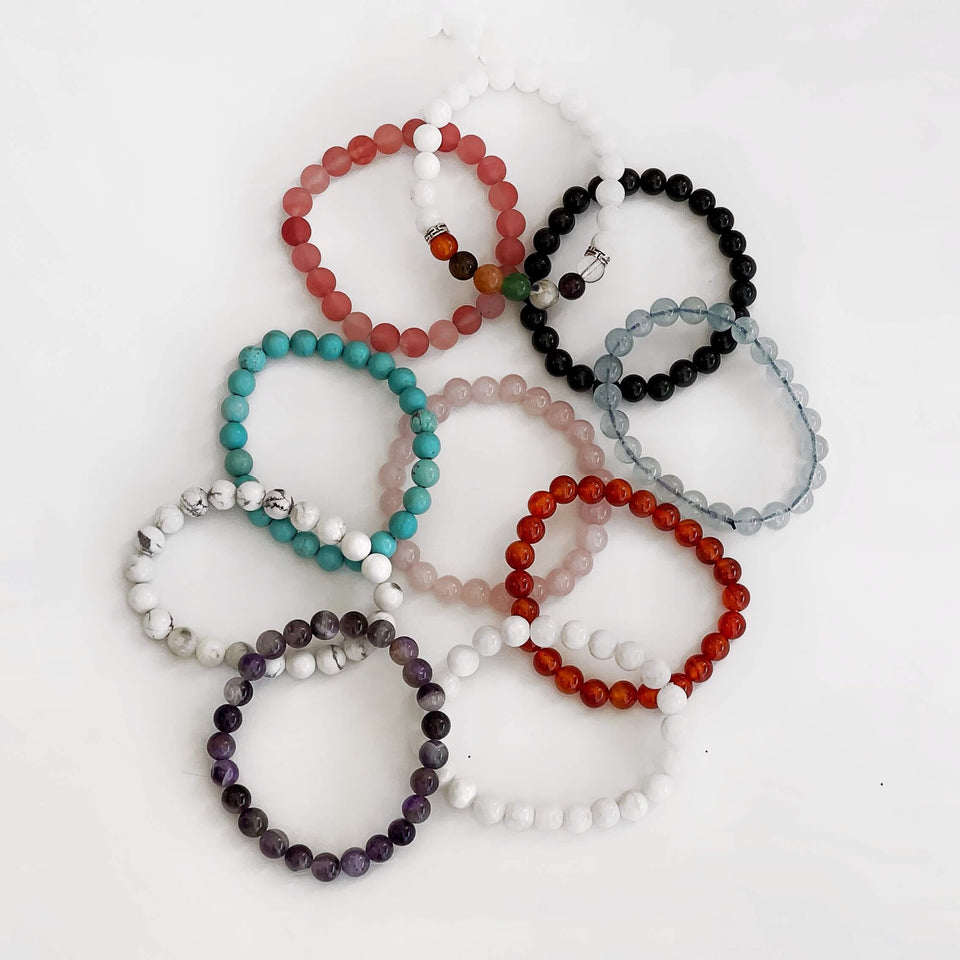 Stone Energy Bead Bracelets (8mm)