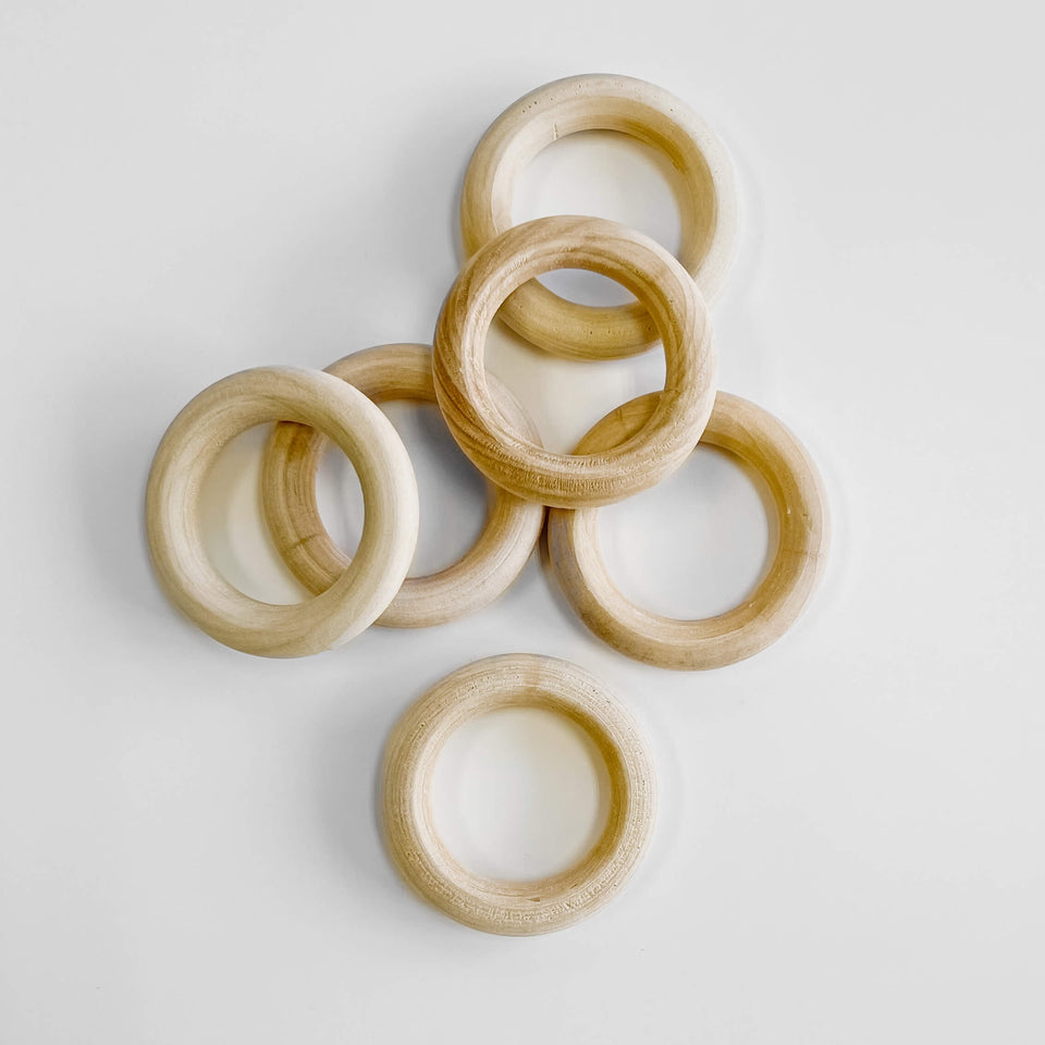 Wooden Rings 2.2” Diameter for Macrame