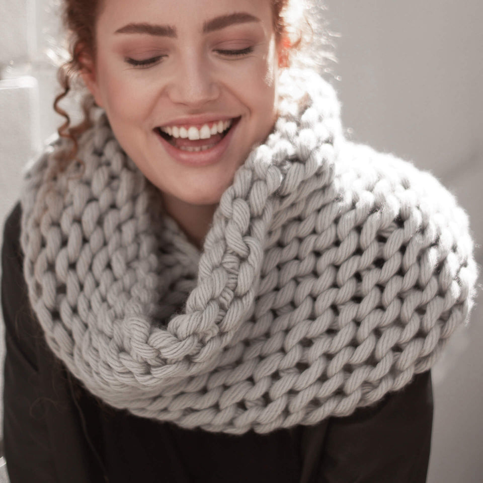 Easy Cowl Straight Knitting Pattern