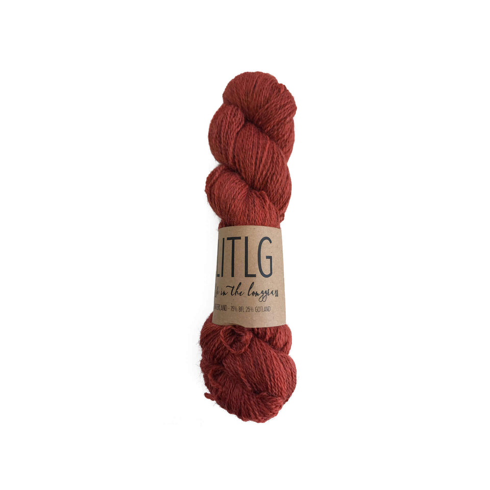 Life in the Long Grass - LITLG yarn - hand dyed  fingering -Sinopia