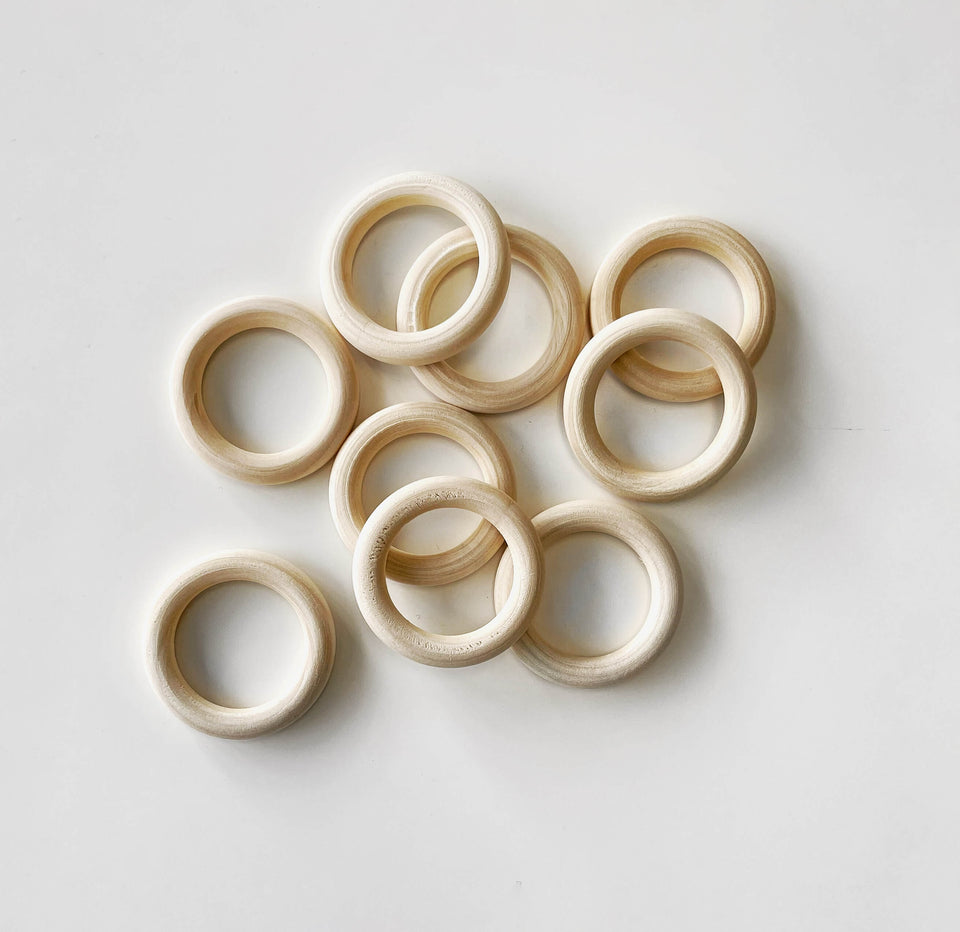 Wooden Rings 1.96” Diameter for Macrame