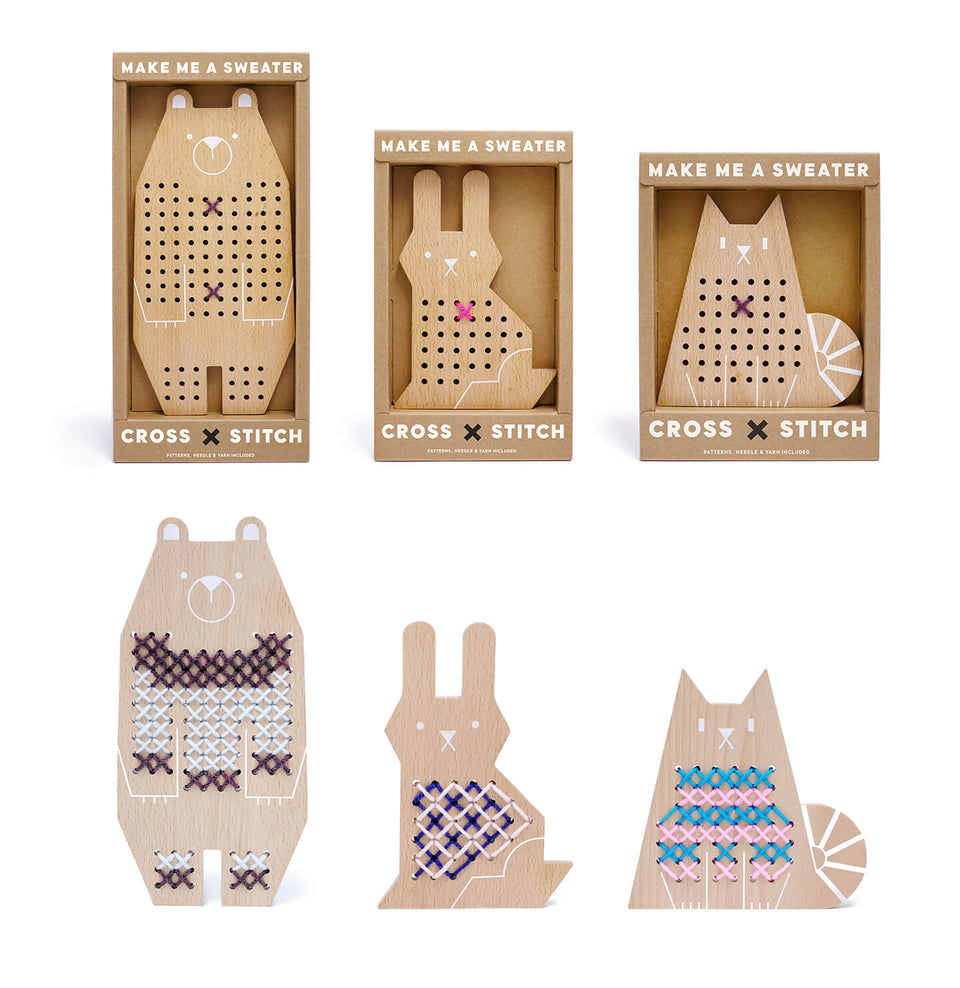 Make me a Sweater - Cross Stitch Friends - Bear Moon Picnic