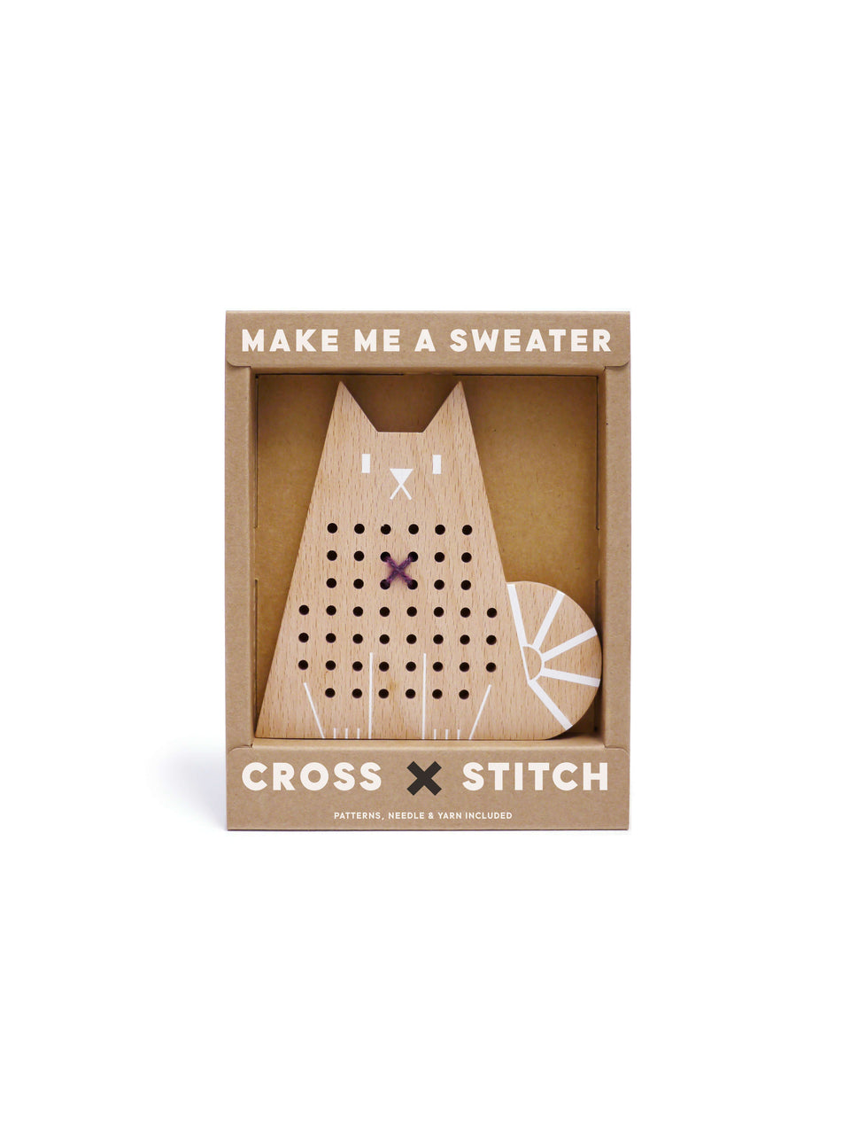 Cross Stitch Friends Cat Make me a Sweater Fun craft activity for kids