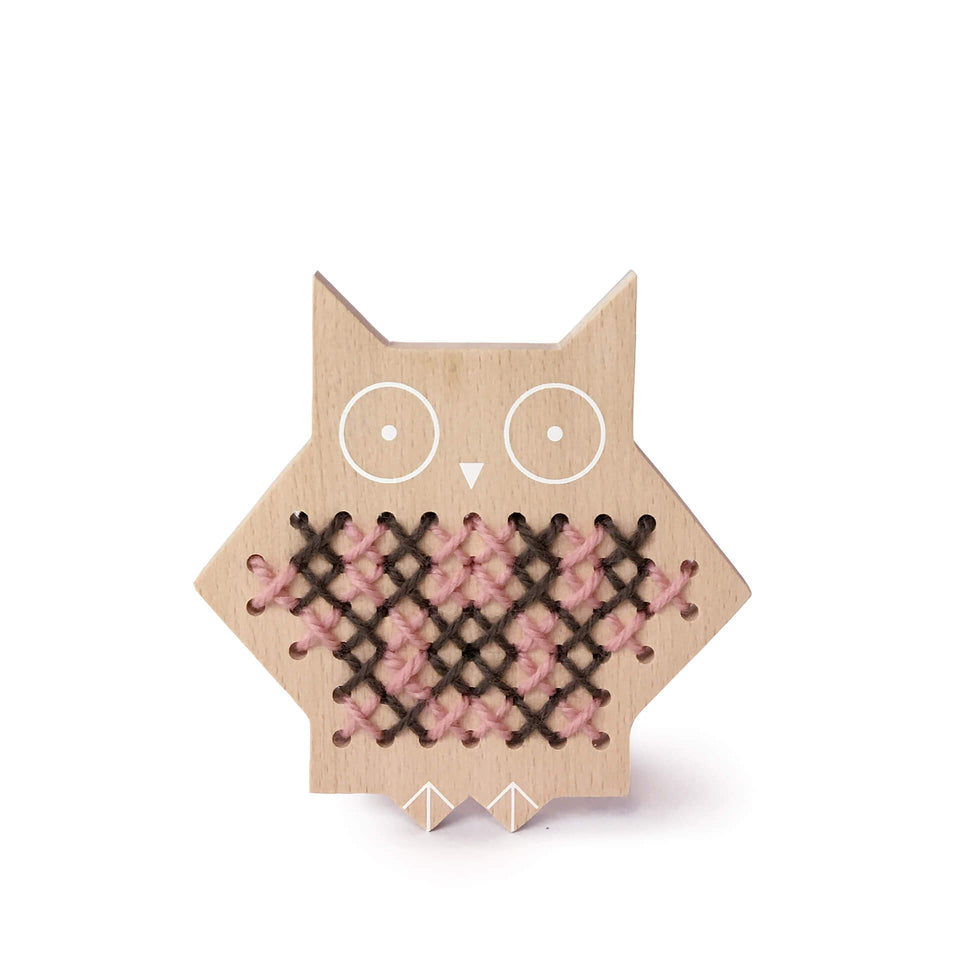 Moon Picnic Cross Stitch Craft Kids Owl
