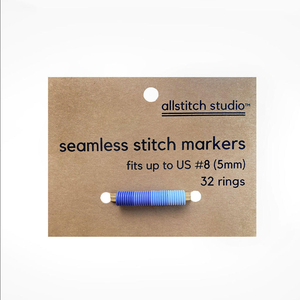 Small Stitch Markers for Knitting Needles - Set of 32 Seamless Rings