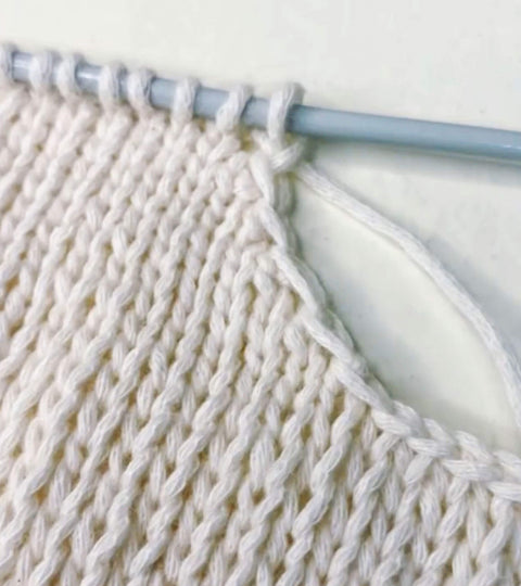 How to knit a tidy neckline: The Sloped Bind-Off