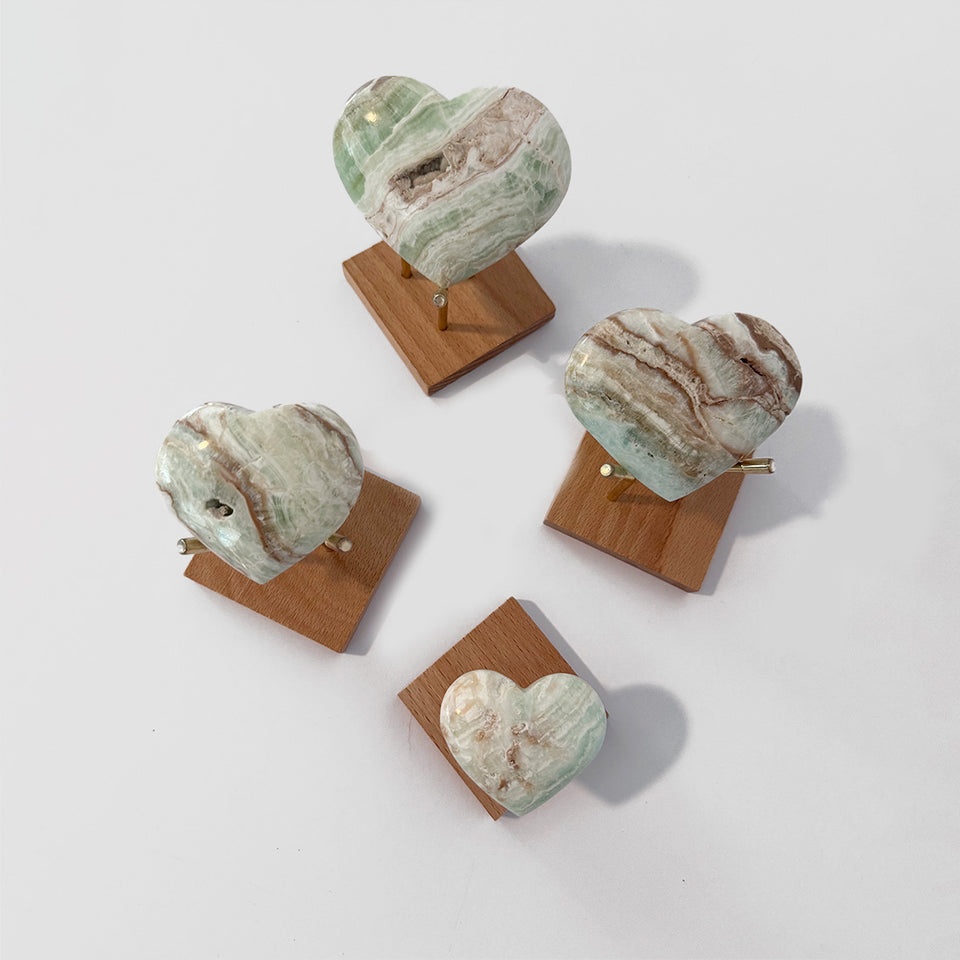 Caribbean Calcite Hearts - Tranquility • Dreams • Inner Healing