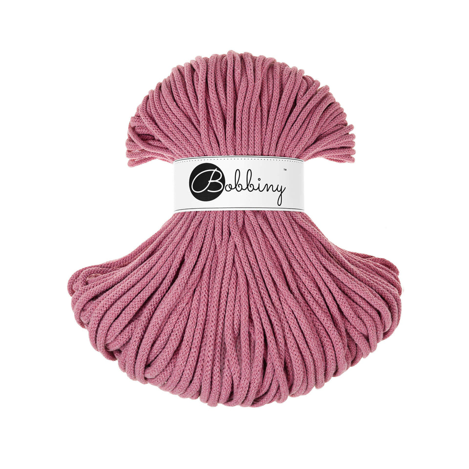 Bobbiny Premium Braided Cord 5mm Blossom Color - Ideal for knitting and crochet projects