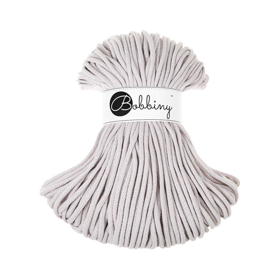 Bobbiny Premium Braided Cord 5mm Moonlight Color - Ideal for knitting and crochet projects