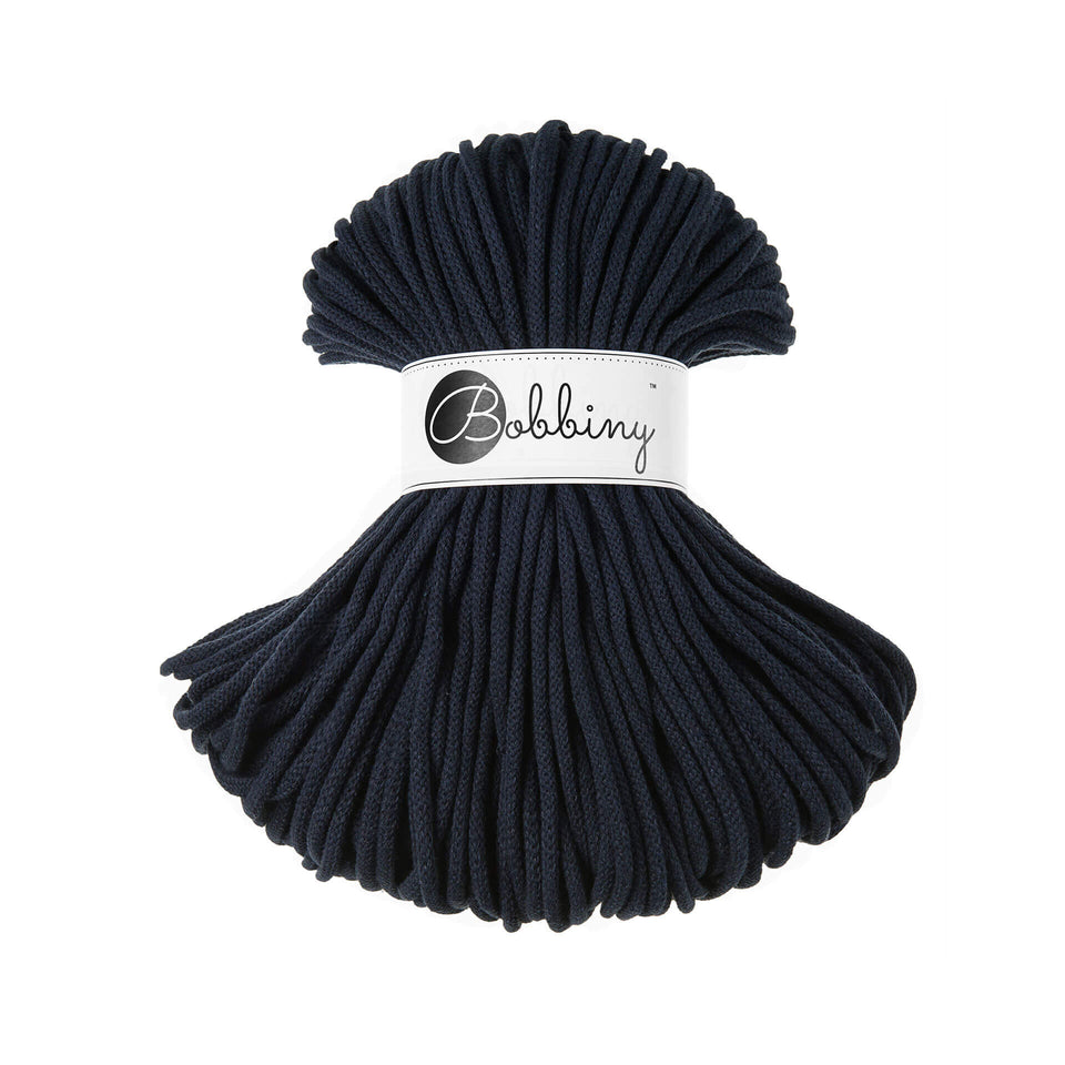 Bobbiny Cord Braided Cord 5mm Navy Blue