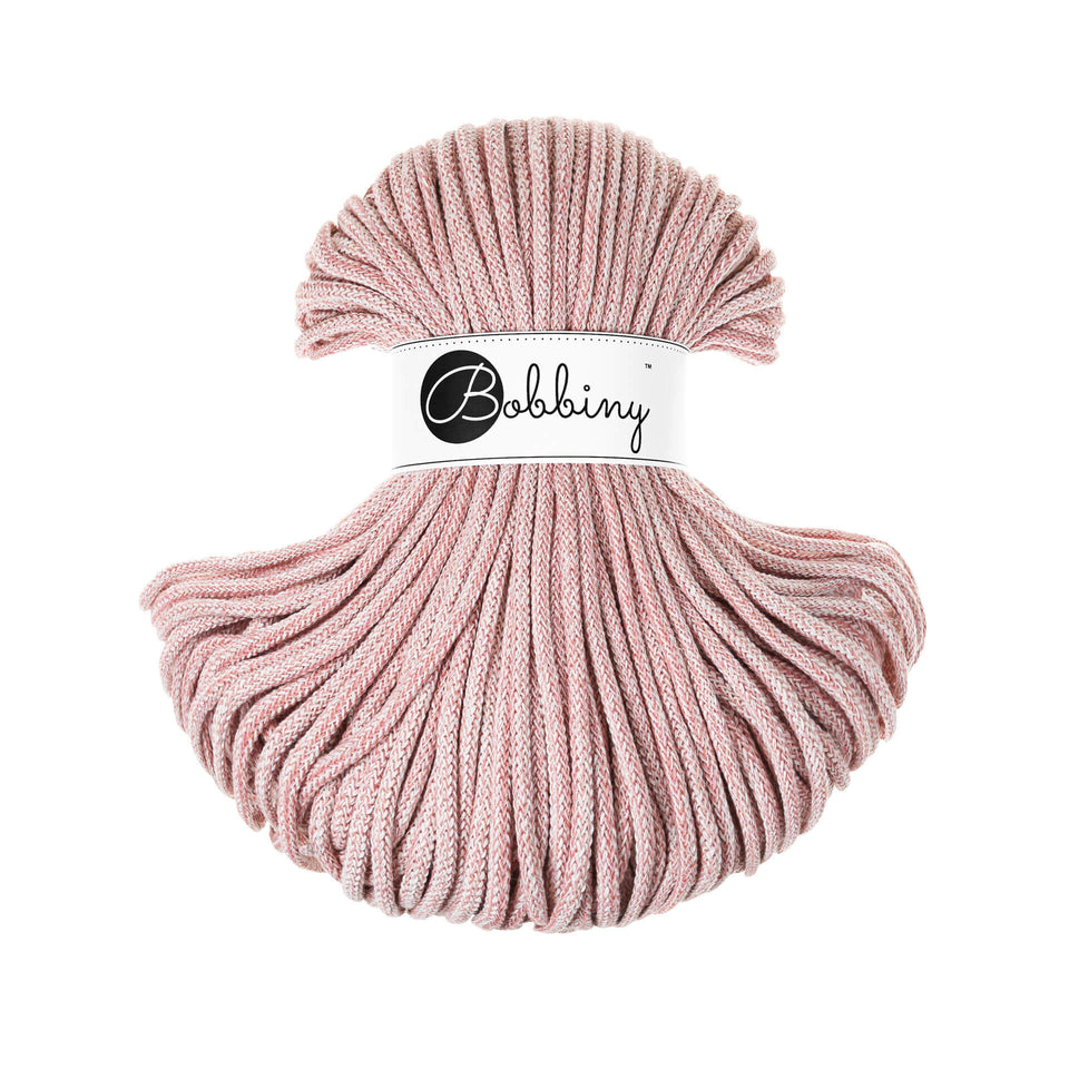 Black Cotton Twisted Macrame Cord 4mm 50Mrt Baby Pink, Packaging