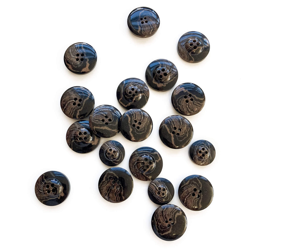 Coffee Ground Recycled Buttons - Textile Garden 