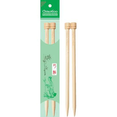 Natural bamboo knitting needles straight 12”