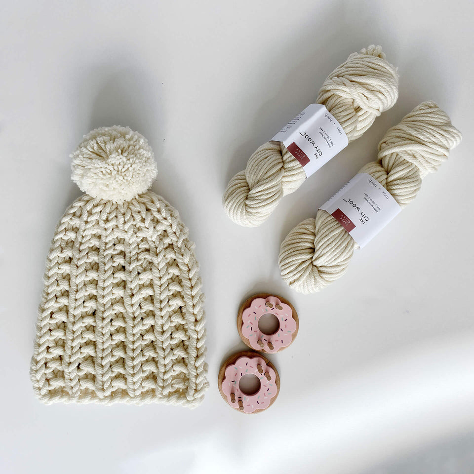 Angelina Chunky Beanie Knitting Kit Pattern – Max and Herb