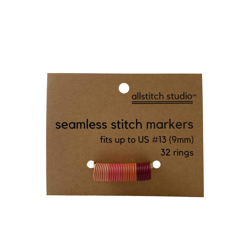 Large Stitch Markers for Knitting Needles - Set of 32 Seamless Rings