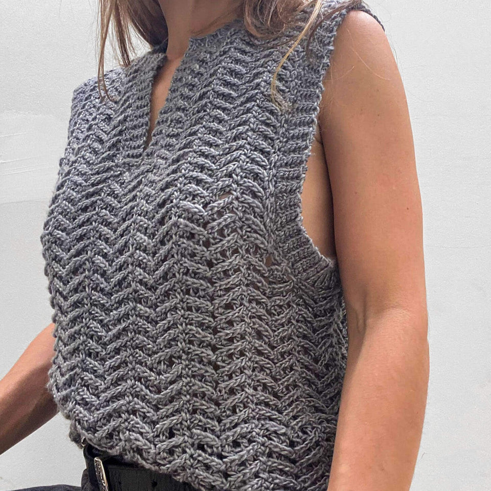 Crochet Vest Pattern - Easy Pattern Elisa Vest