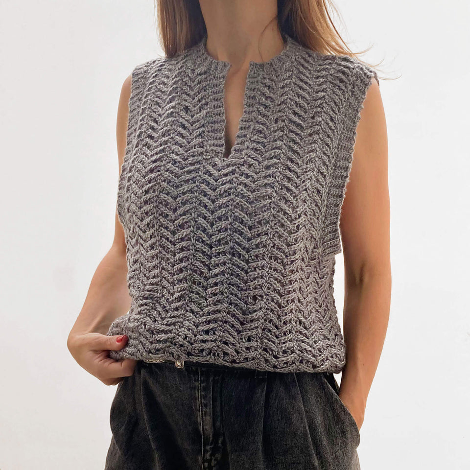 Crochet Vest Pattern - Easy Pattern Elisa Vest