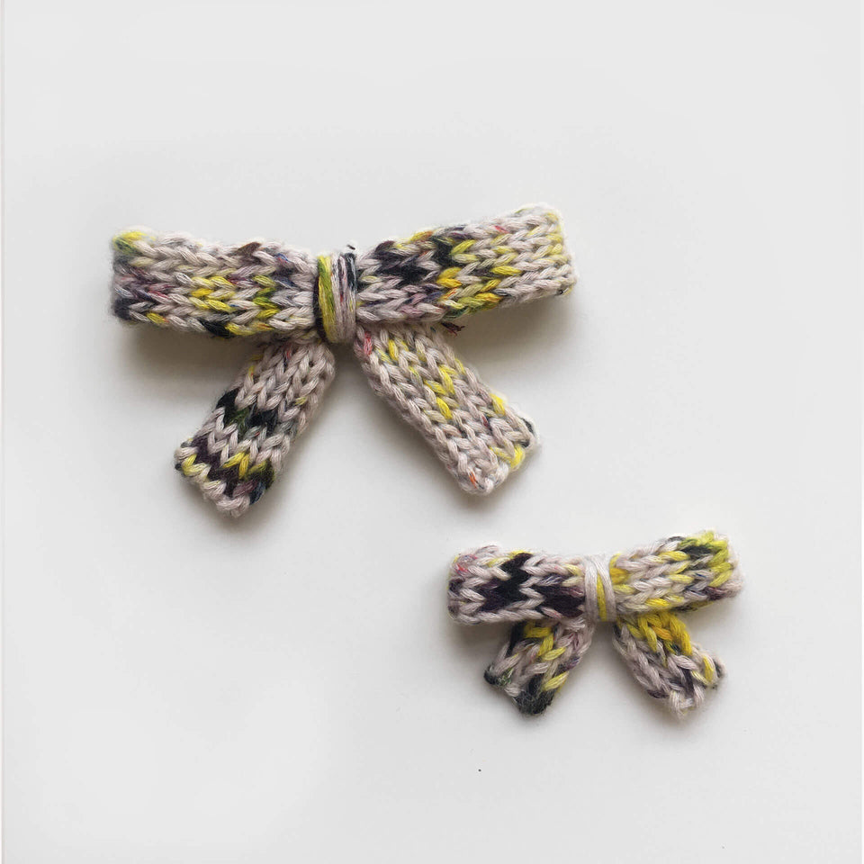 Knit Hair Bow Clip