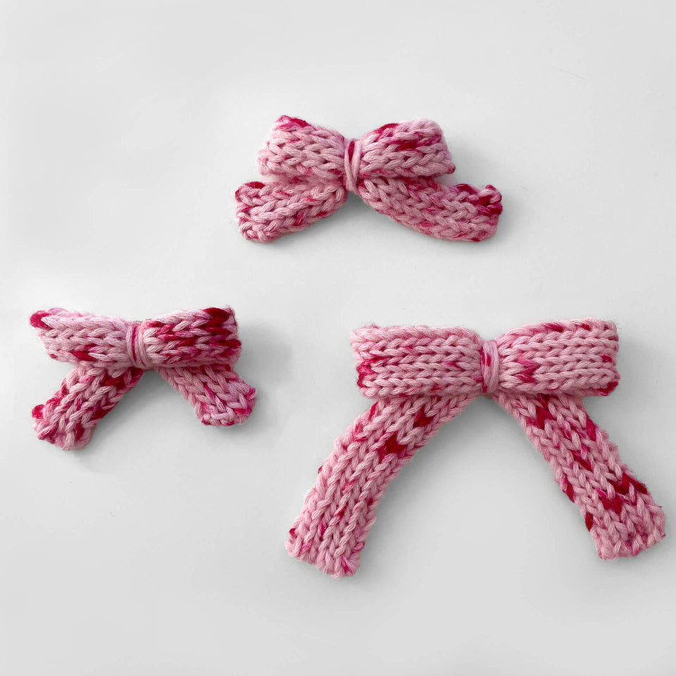 Knit Hair Bow Clip