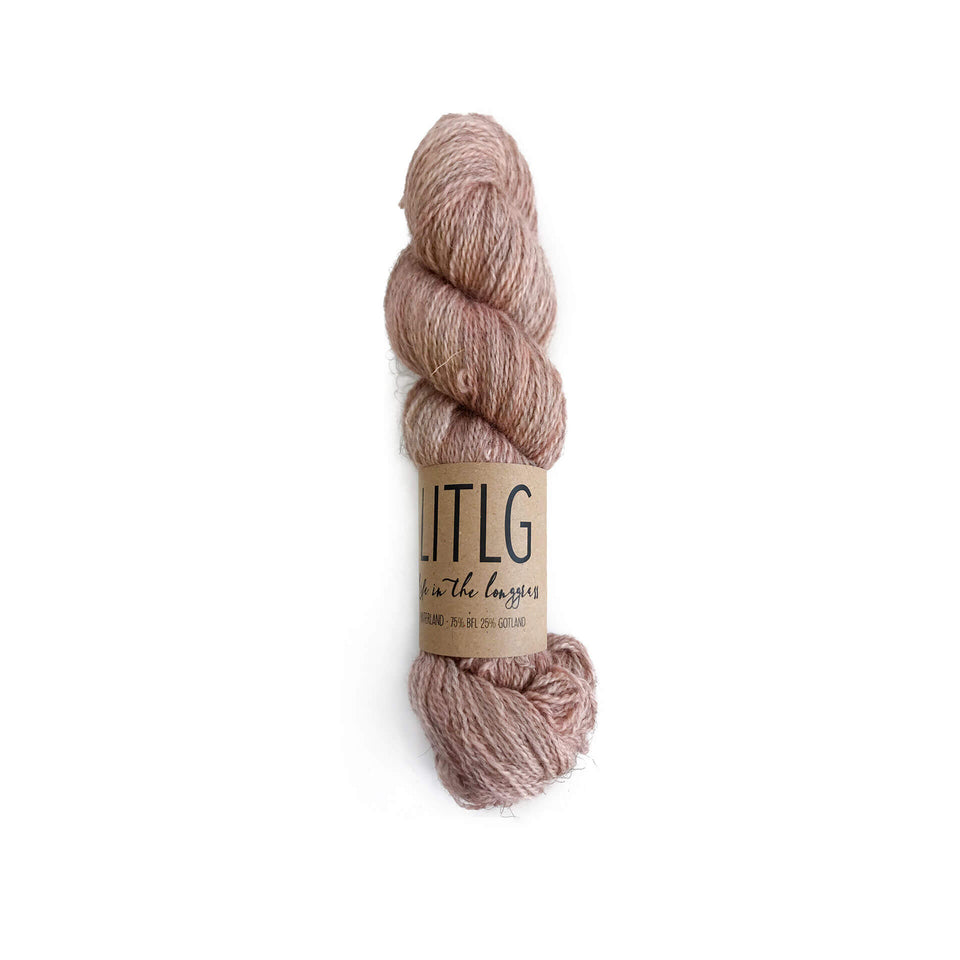 Life in the Long Grass - LITLG yarn - hand dyed  fingering Pink Clay