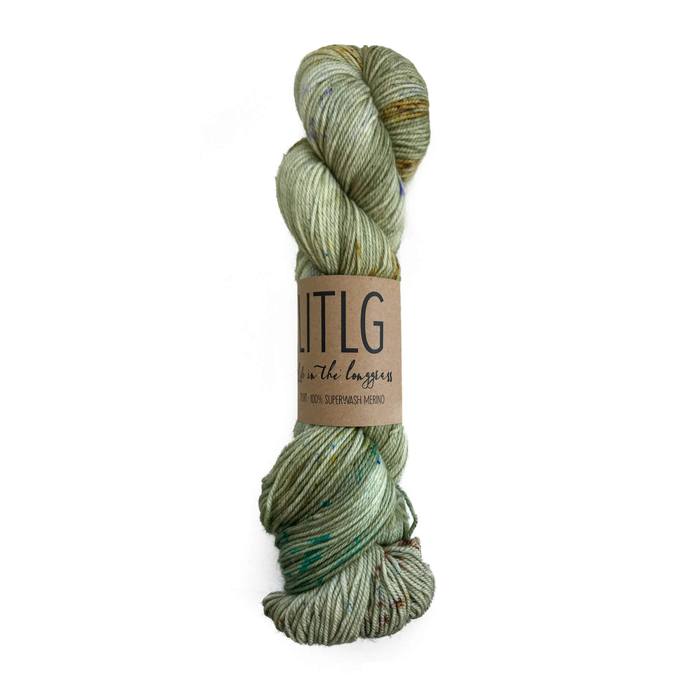 LITLG Sport Superwash Yarn - Connemara Marble Color - Green