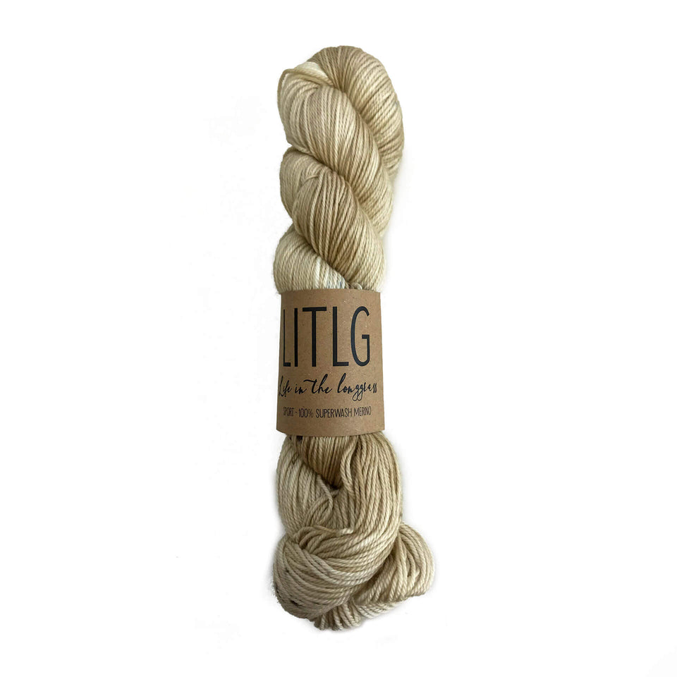 LITLG Sport Superwash Yarn - Grit Color - Yellow Green Color