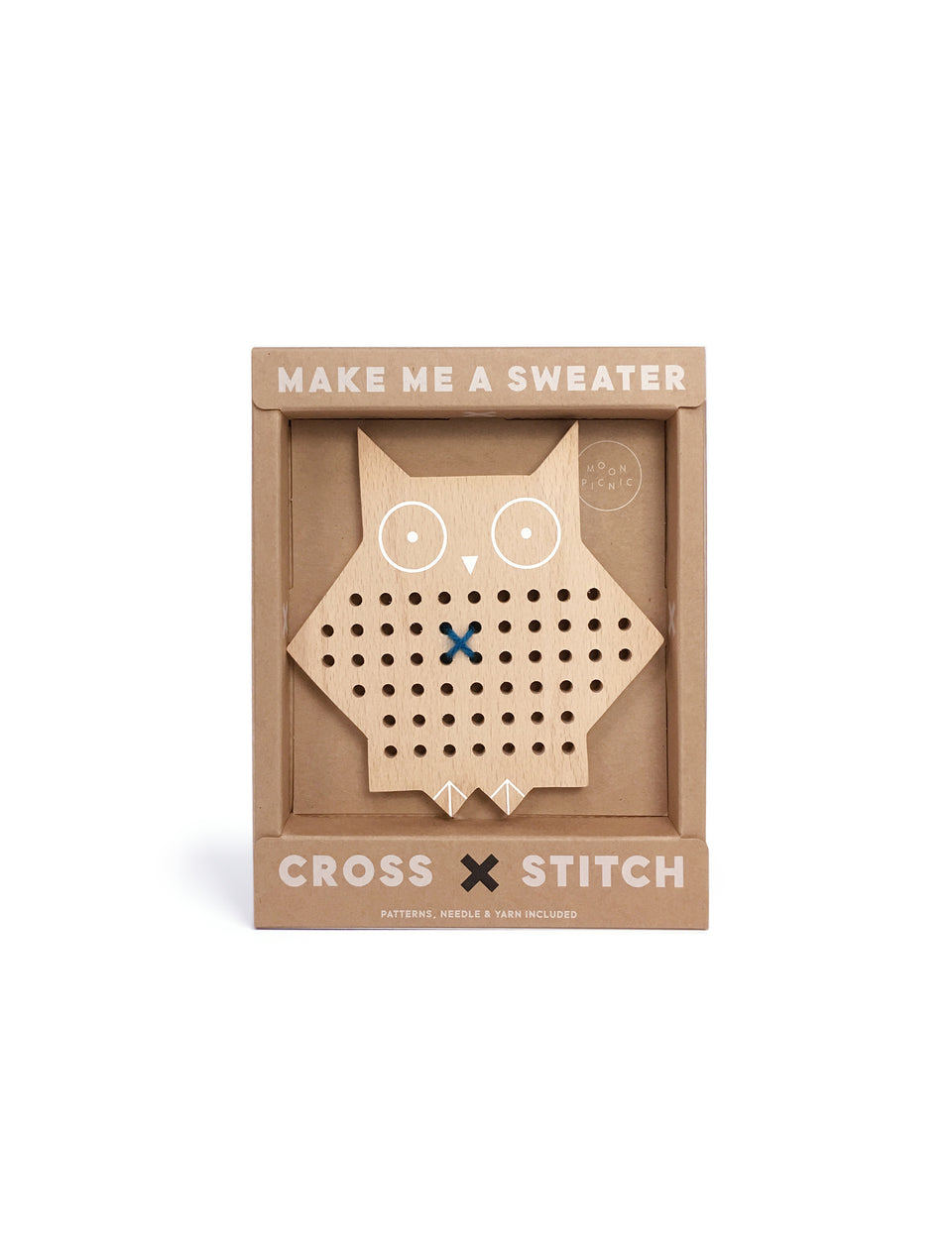 Moon Picnic Cross Stitch Friends Owl craft kid for kids
