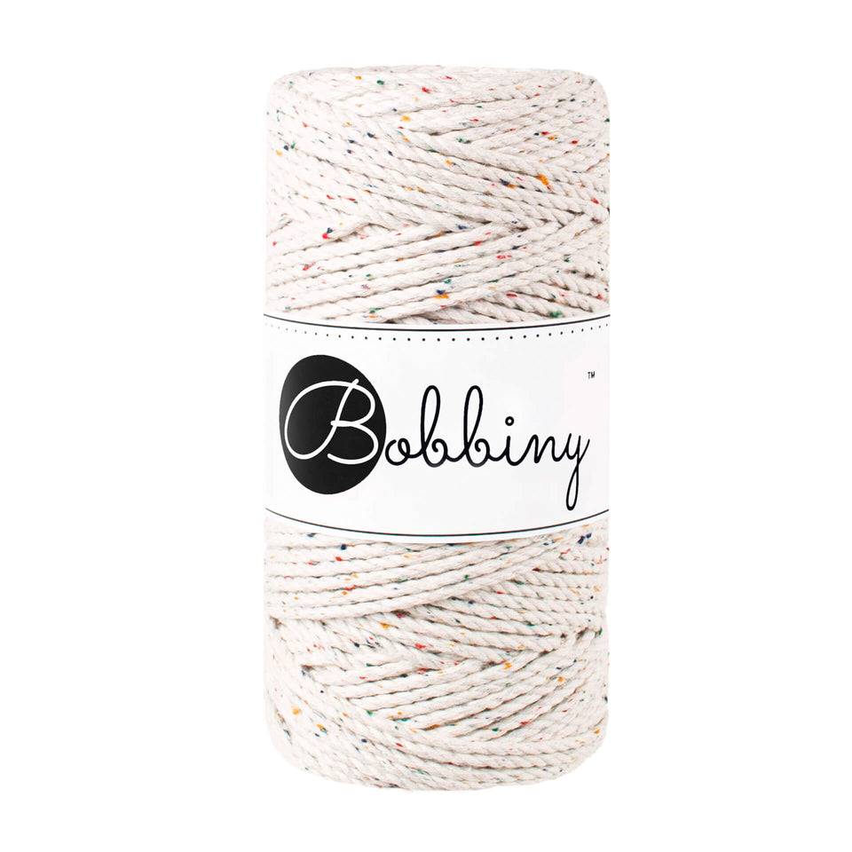 Bobbiny 9mm 3ply Cotton Rope Recycled Cord Macrame / Weaving / Fibre Arts 