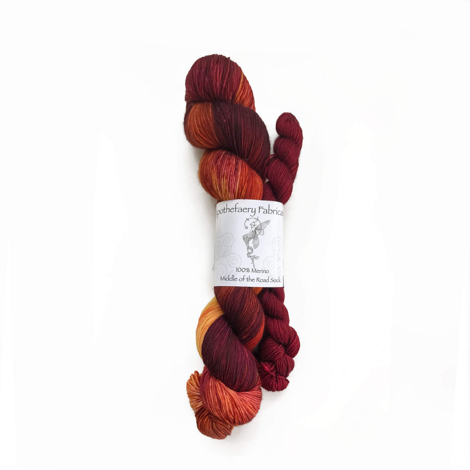 Hand Dyed Sock Knitting Set Apothefaery Autumn Beauty