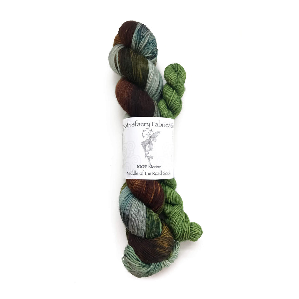 Hand Dyed Sock Knitting Set Apothefaery Cypress