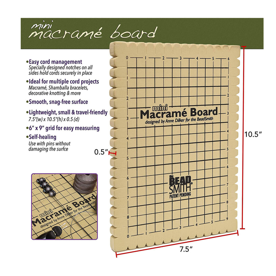 DIY Beadsmith Macrame Board Wood Durable Macrame Project Board for Crochet