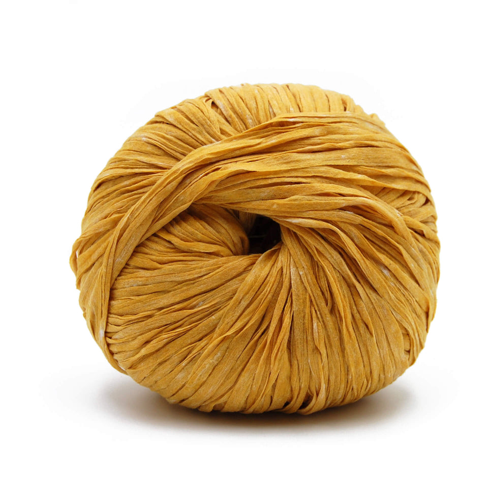 Washi Yarn - OCHER 100% Recycled Fiber Light and soft