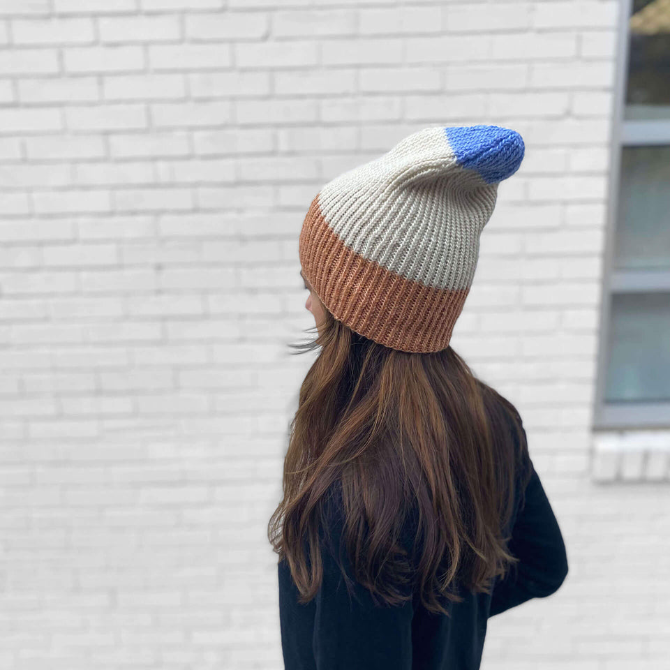 KNitting Pattern Easy Hat Modern Slouchy Beanie